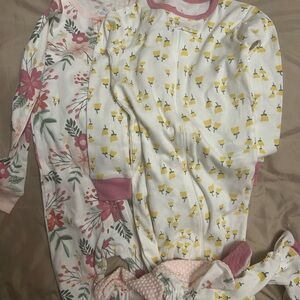cloud island Girls Floral & Yellow Tulip 2-Pack Pajama Set